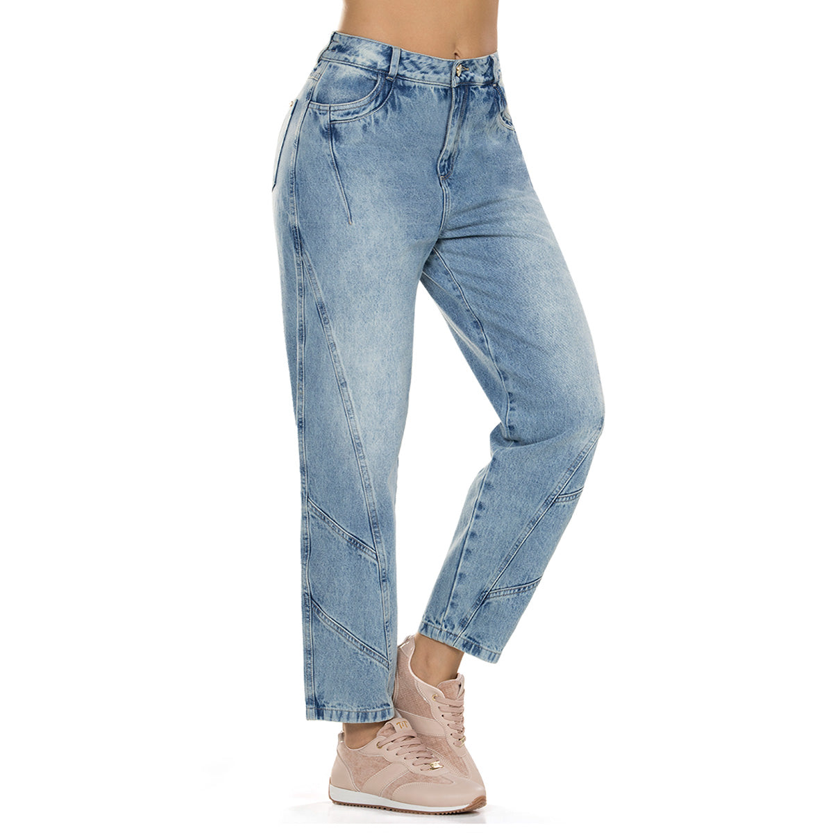 Jean Barrel Tiro Alto Azul Claro Tyt Jeans Alemania - foto 2