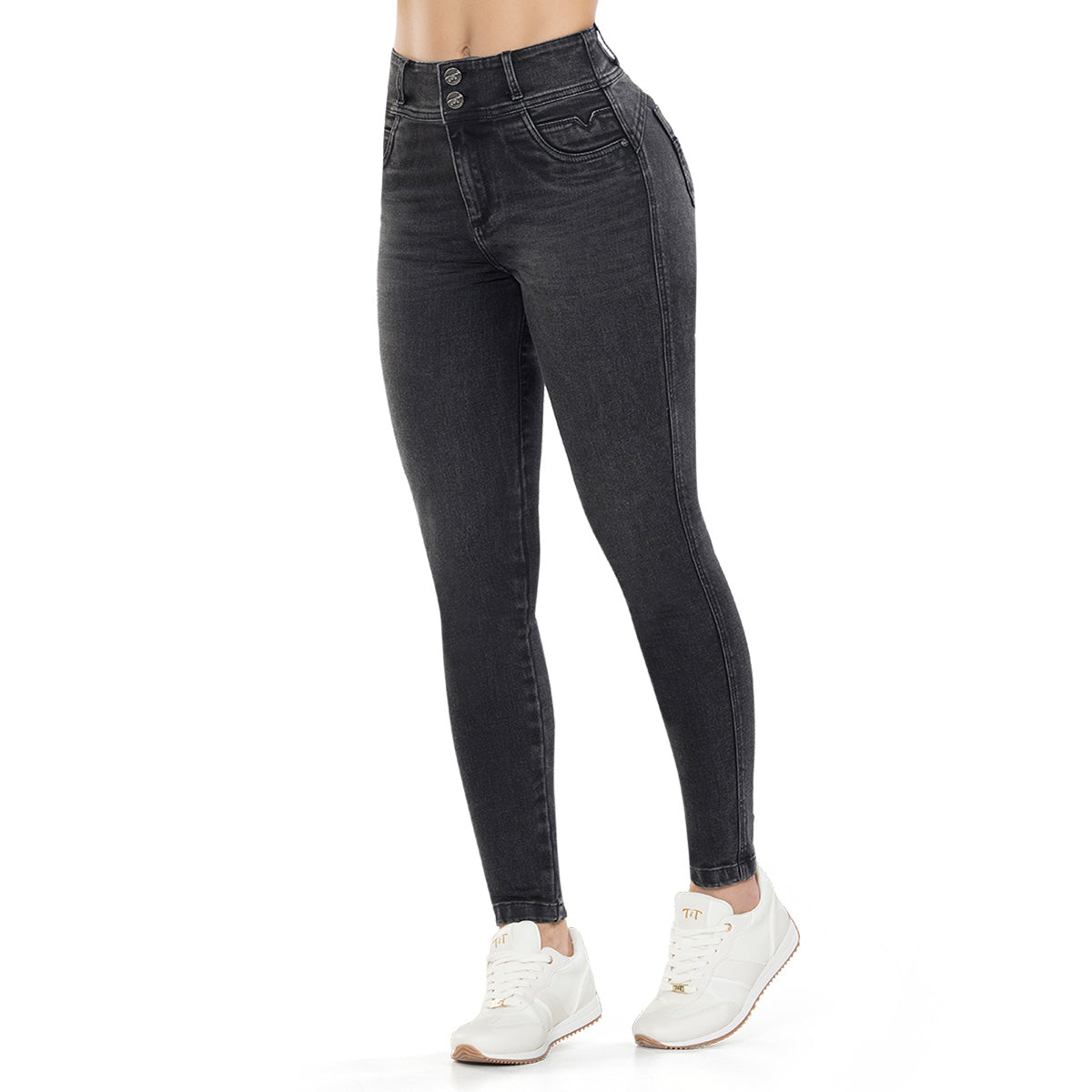 Jean Push Up Tiro Alto Gris Tyt Jeans Bélgica - foto 2