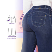 Jeans Campana Push Up Azul Mujeron Belleza - 40