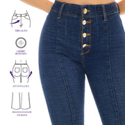 Jean Boot Cut Push Up Azul Mujeron 16201 - 40