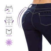 Jeans Push Up Capri Azul Petróleo Tyt Melvin - 40