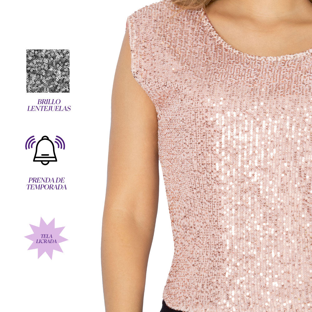 Blusa Lentejuela Rosada TyT Michelada