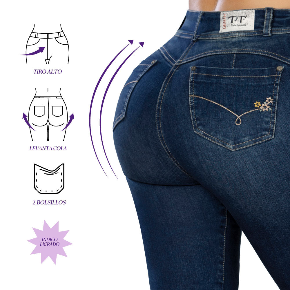 Jean Push Up Azul Verdoso Tyt Viche - 40