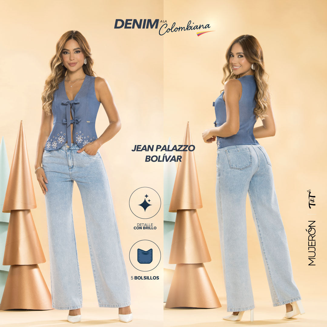 Jeans Palazzo Azul Tyt Jeans Bolivar
