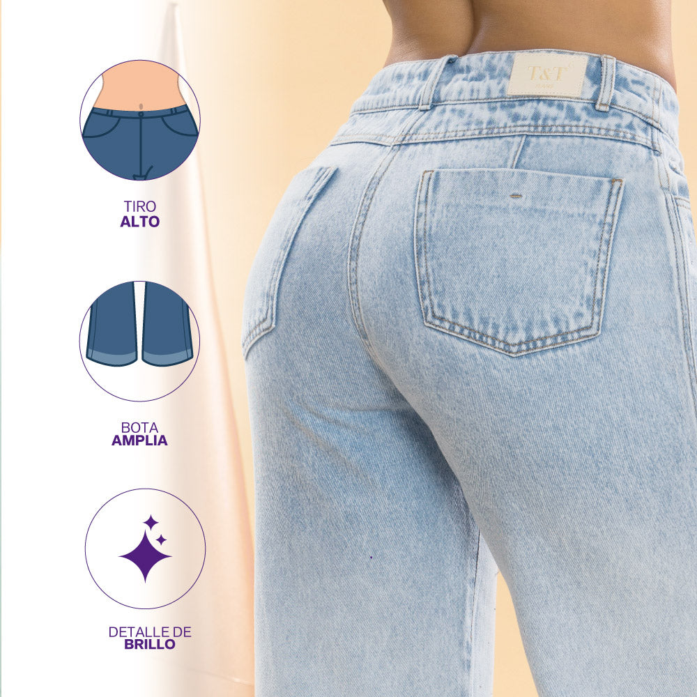 Jeans Palazzo Azul Tyt Jeans Bolivar - 40