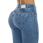 Jean Push Up Tiro Alto Azul Medio Tyt Jeans Caicedo - foto 3