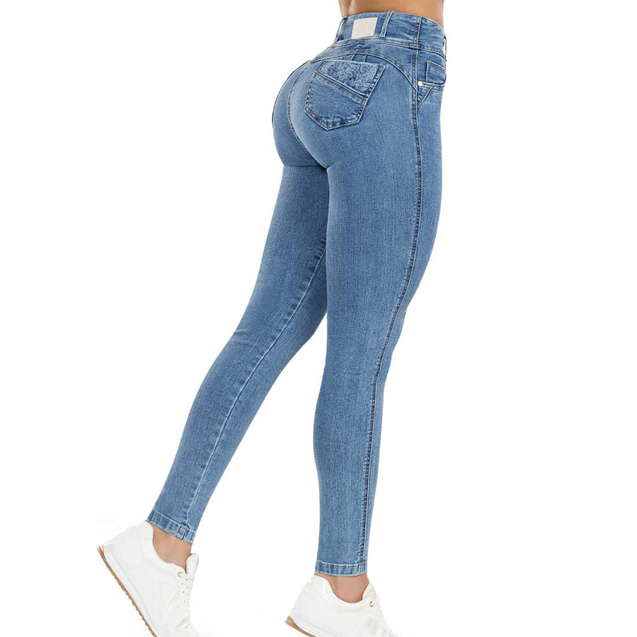 Jean Push Up Tiro Alto Azul Medio Tyt Jeans Caicedo - foto 1