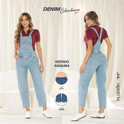 Jardinera Tiro Alto Azul Tyt Jeans Caldas - 42