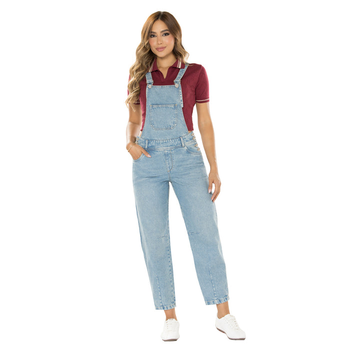 Jardinera Tiro Alto Azul Tyt Jeans Caldas - 36