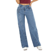 Jeans Palazzo Azul Medio Tyt Jeans Cali - 38