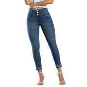 Jean Push Up Tiro Alto Azul Tyt Jeans Calma - foto 2