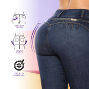 Jeans Push Up Azul Mujeron Cancion - 40