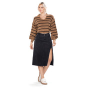 Falda Tiro Alto Gris TyT Canoli-Gris