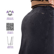 Falda Tiro Alto Gris TyT Canoli-Gris