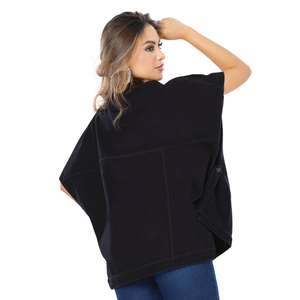 Capa Indigo Rígido Negra TyT Saoco — vista posterior