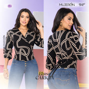 Blusa Ajustada Negra TyT Caricia