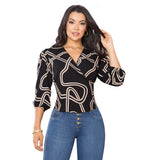 Blusa Ajustada Negra TyT Caricia