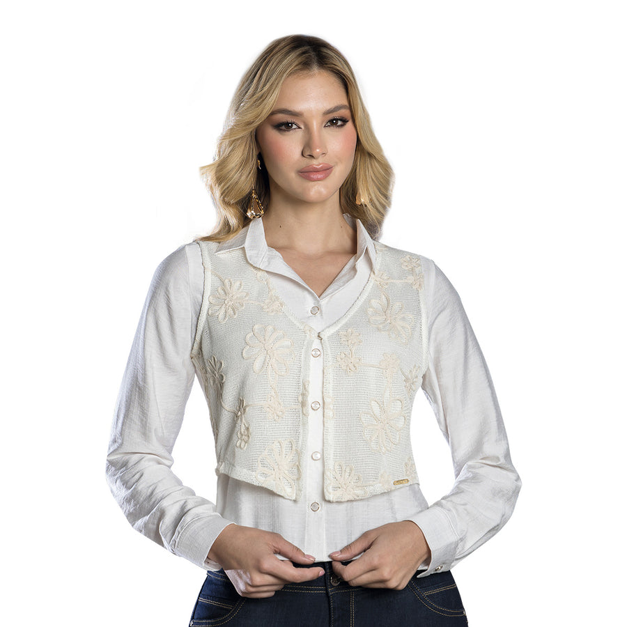 Camisa Manga Larga Beige Tyt Cariño - foto 1