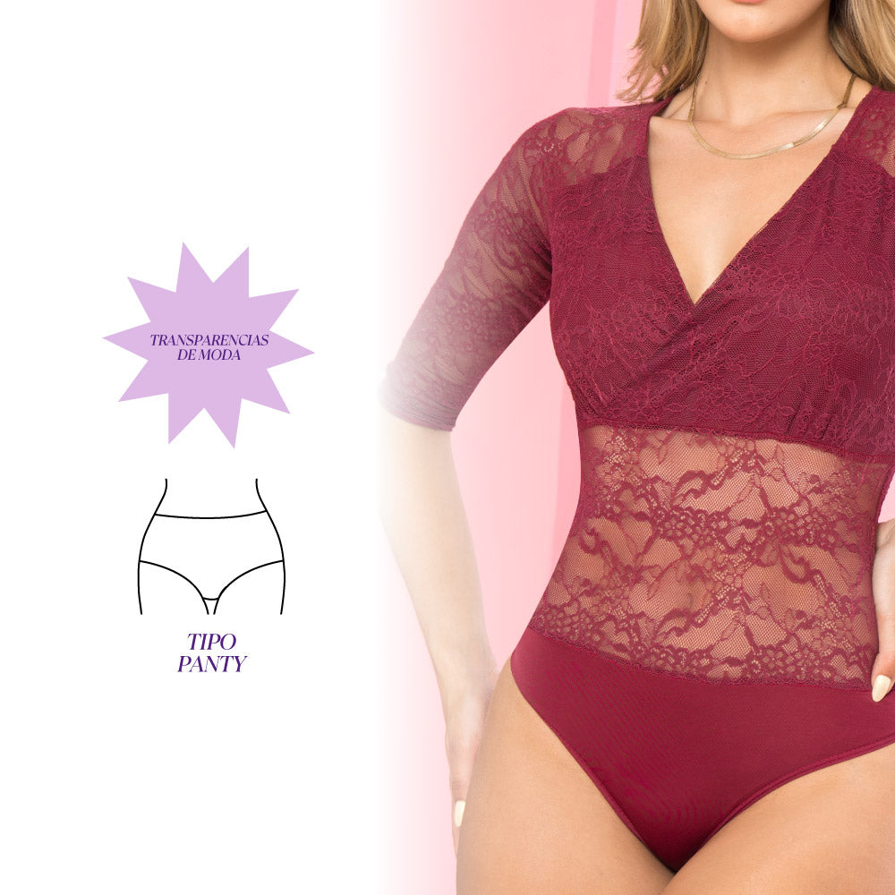 Body Blonda Manga 3/4 Burdeo TyT Carolina