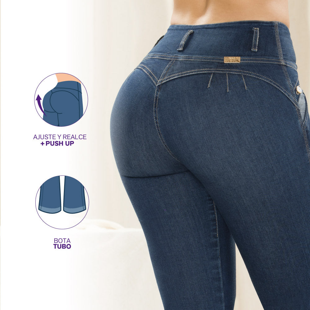 Jean Push Up Tobillero Azul Medio Tyt Casanare - 40