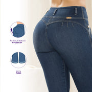 Jean Push Up Tobillero Azul Medio Tyt Casanare - 40