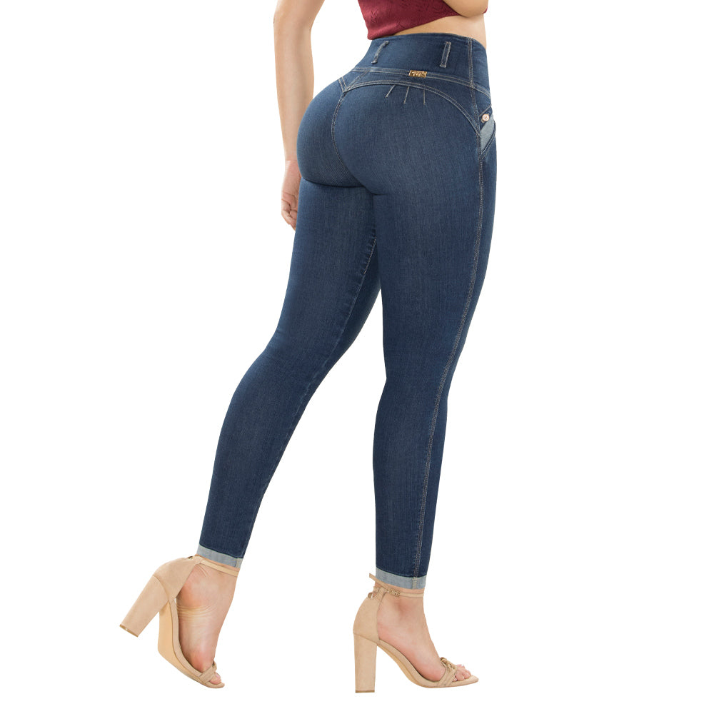 Jean Push Up Tobillero Azul Medio Tyt Casanare - 36