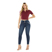 Jean Push Up Tobillero Azul Medio Tyt Casanare - 42