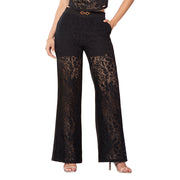 Pantalón Tiro Alto Bota Ancha Negro TyT Casanova