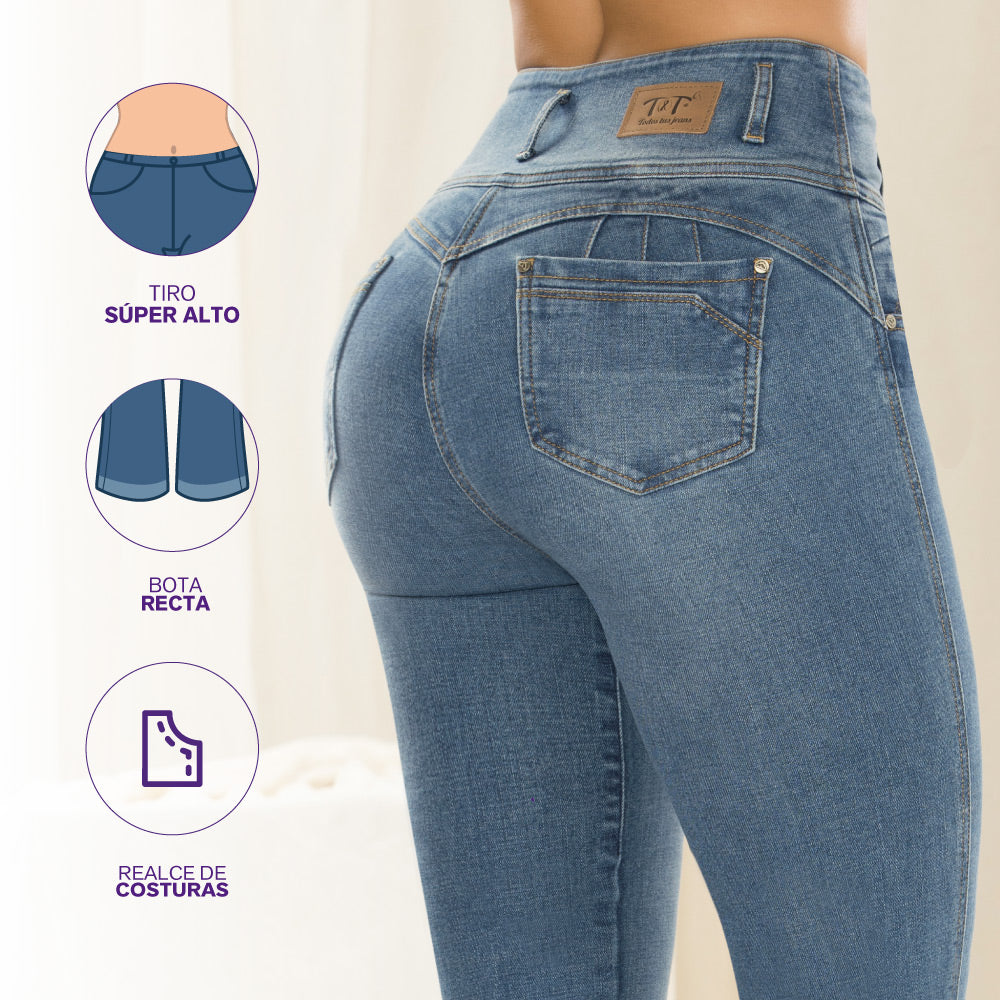 Jean Push Up Azul Tyt Jeans Chocó - 42