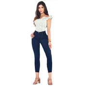 Jean Push Up Tiro Alto Azul Petróleo Real Jeans Milagros - 40