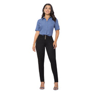 Jeans Push Up Negro Mujeron Cortazar - 42