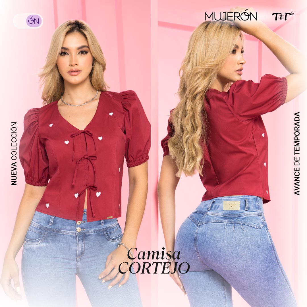 Blusa Confort Vino Tinto TyT Cortejo