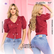 Blusa Confort Vino Tinto TyT Cortejo