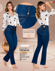 Jean Push Up Tiro Súper Alto Azul Oscuro Tyt Jeans Croacia - foto 7