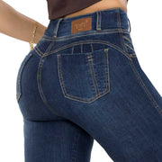 Jean Push Up Tiro Alto Azul Oscuro Tyt Jeans Curazao - foto 4