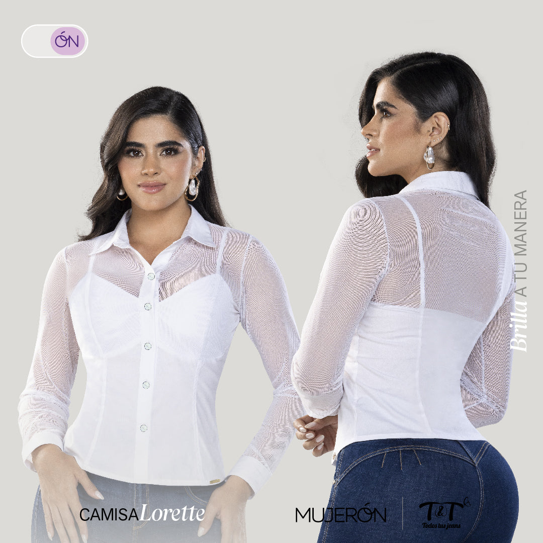 Camisa Ajustada Blanca TyT Lorette