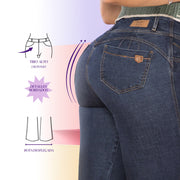 Jeans Bota Campana Azul Mujeron Deseo - 40