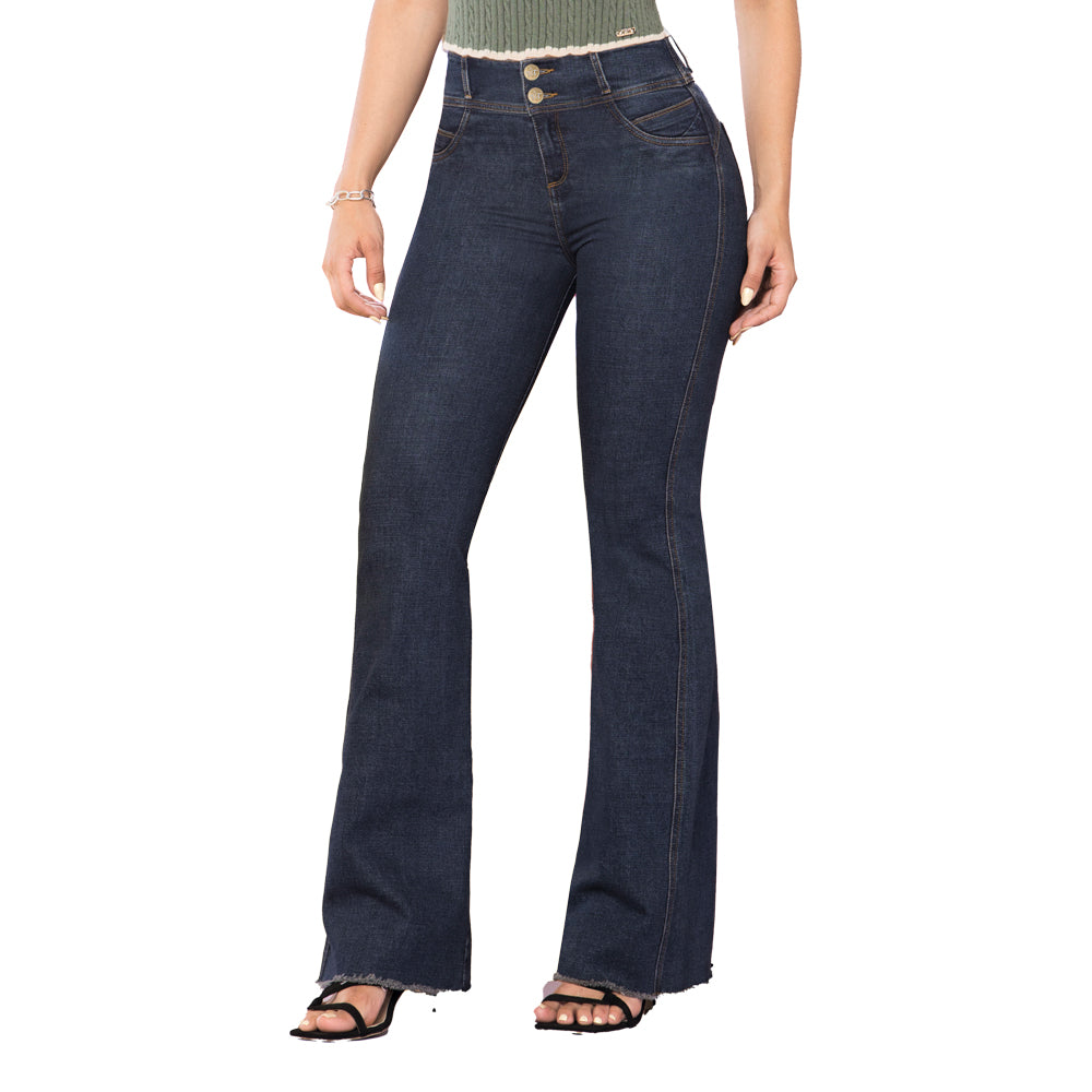 Jeans Bota Campana Azul Mujeron Deseo - 38