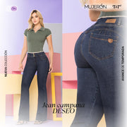 Jeans Bota Campana Azul Mujeron Deseo - 46