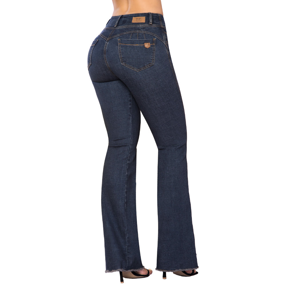 Jeans Bota Campana Azul Mujeron Deseo - 36