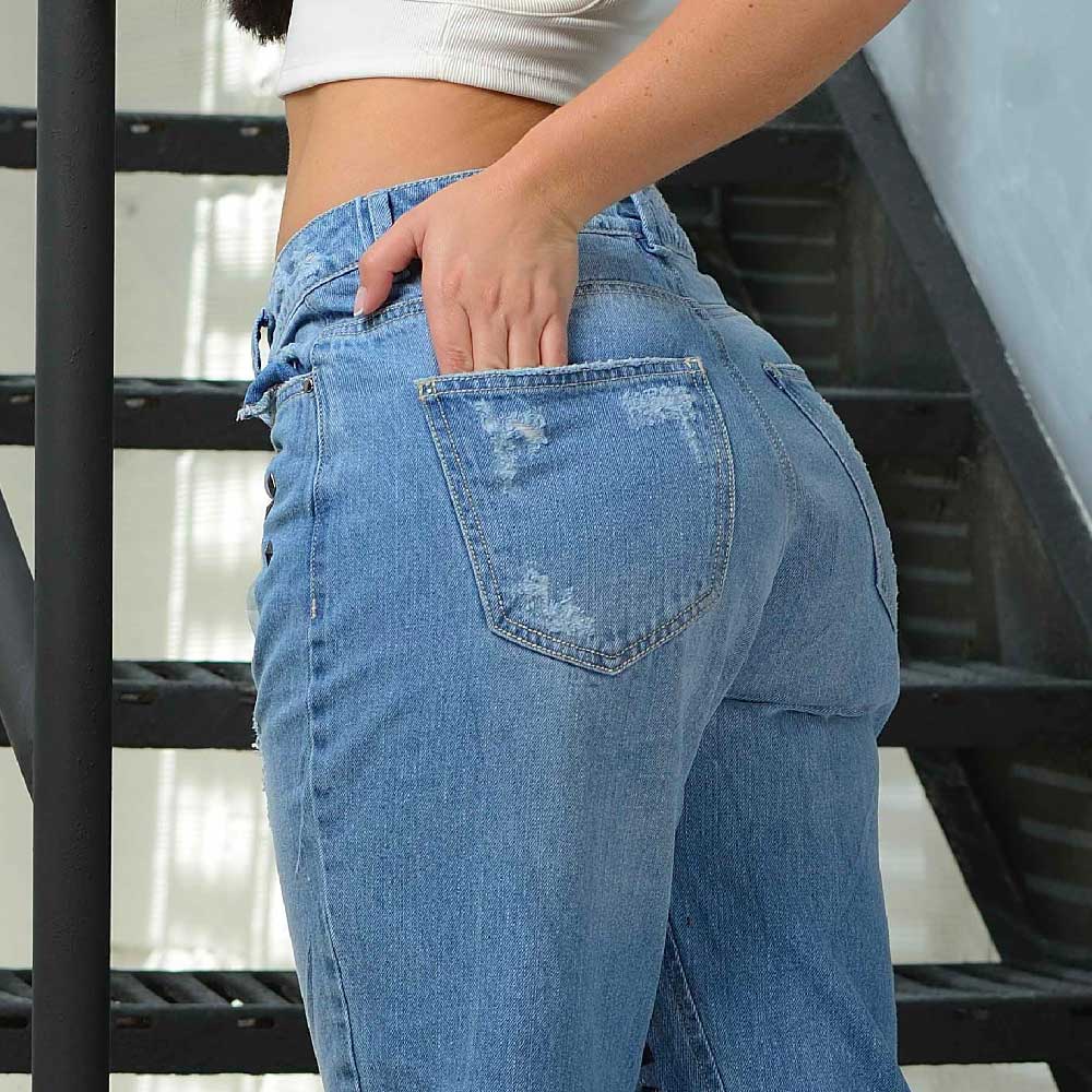 Jeans Boyfriend Azul Claro Mujeron As05631