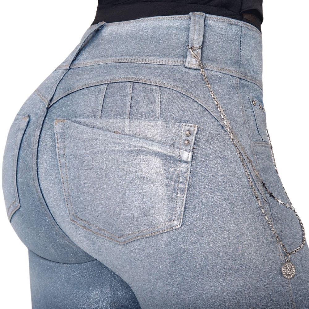 Jean 3D Push Up Azul Real Jeans Plata - 44