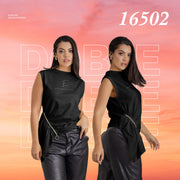 Blusa Ajustada Negra Mujerón 16502