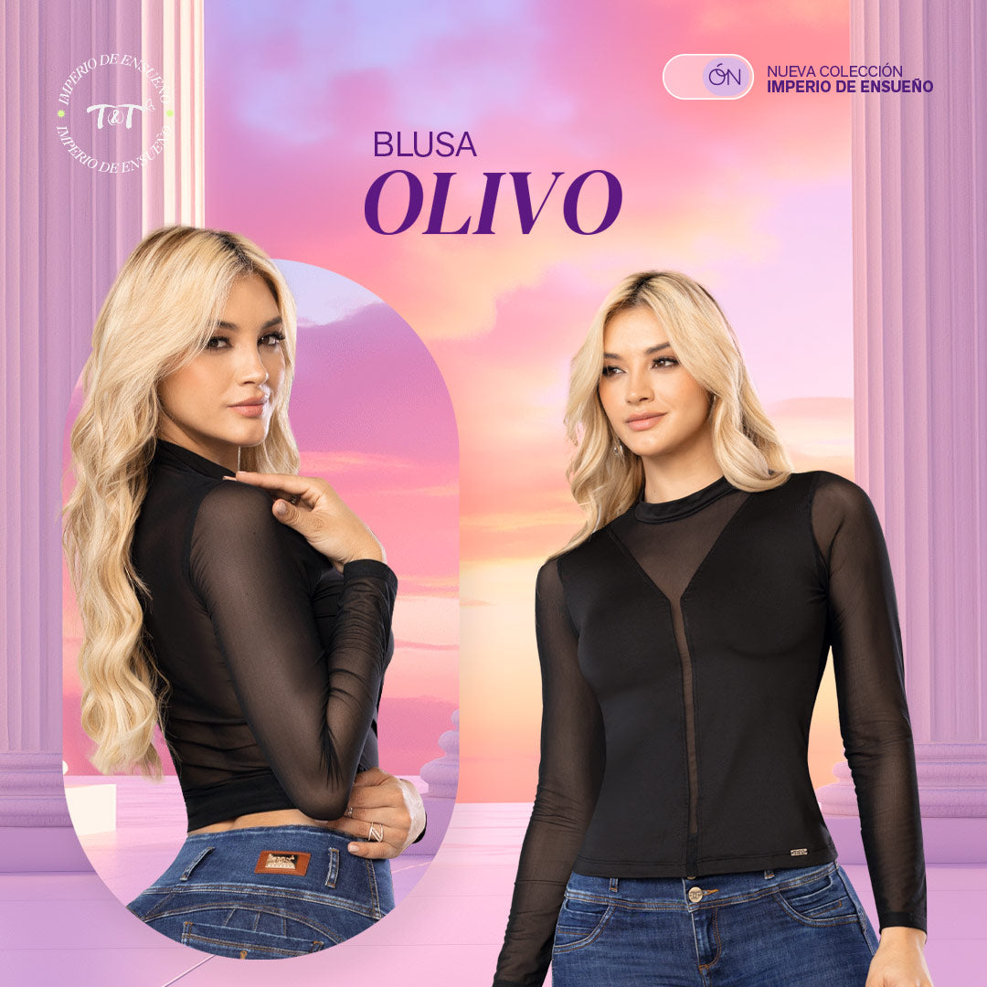 Blusa Ajustada Negra TyT Olivo
