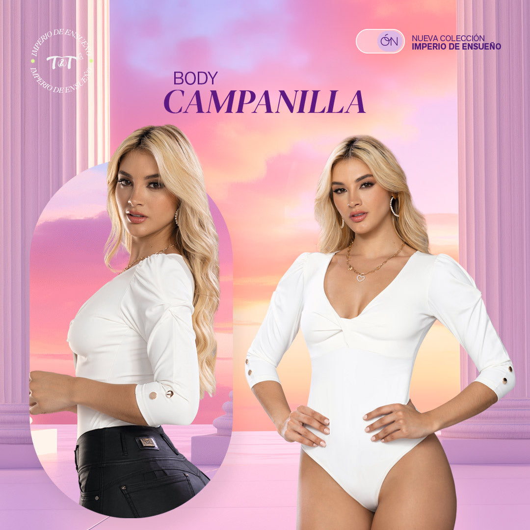 Body Ajustado Beige TyT Campanilla