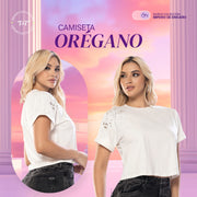 Camiseta Silueta Amplia Beige TyT Oregano