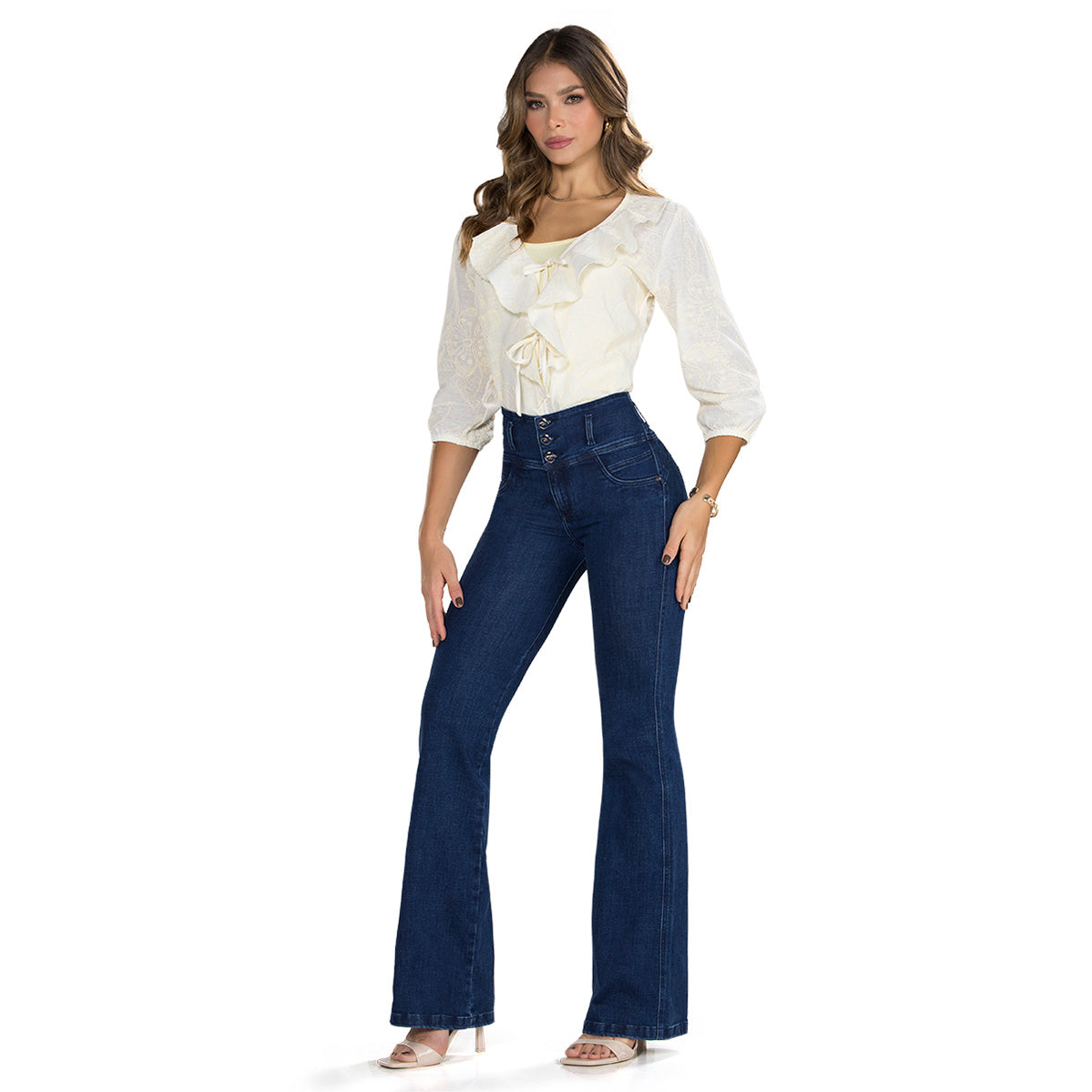 Jean Push Up Tiro Alto Azul Oscuro Tyt Jeans Egipto - foto 5