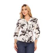 Camisa Estampado Botánico Blanco TyT Embrujo