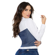 Blusa Ajustada Blanca TyT Kummel — vista posterior