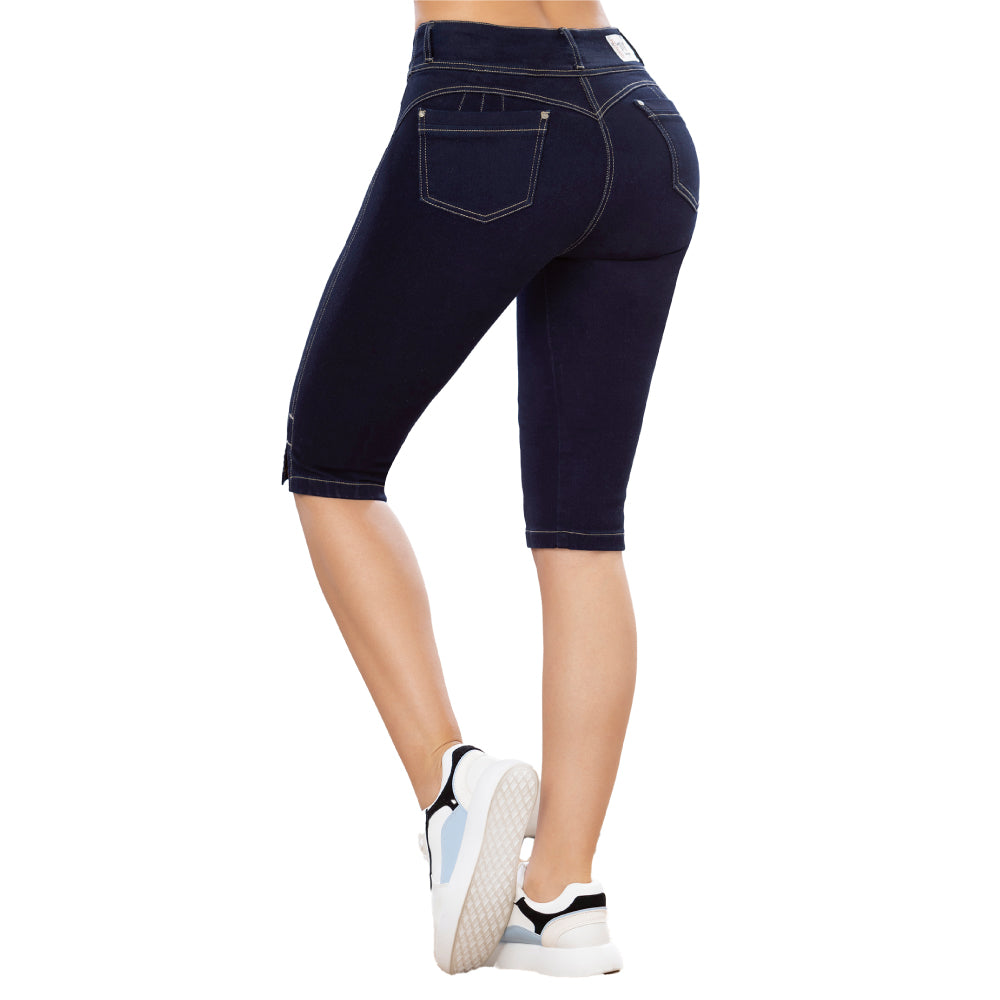 Jeans Push Up Capri Azul Petróleo Tyt Melvin - 38